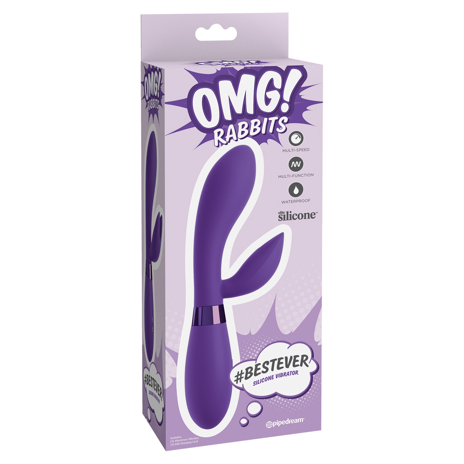 OMG! Rabbits Bestever - Purple Powerful Vibrator