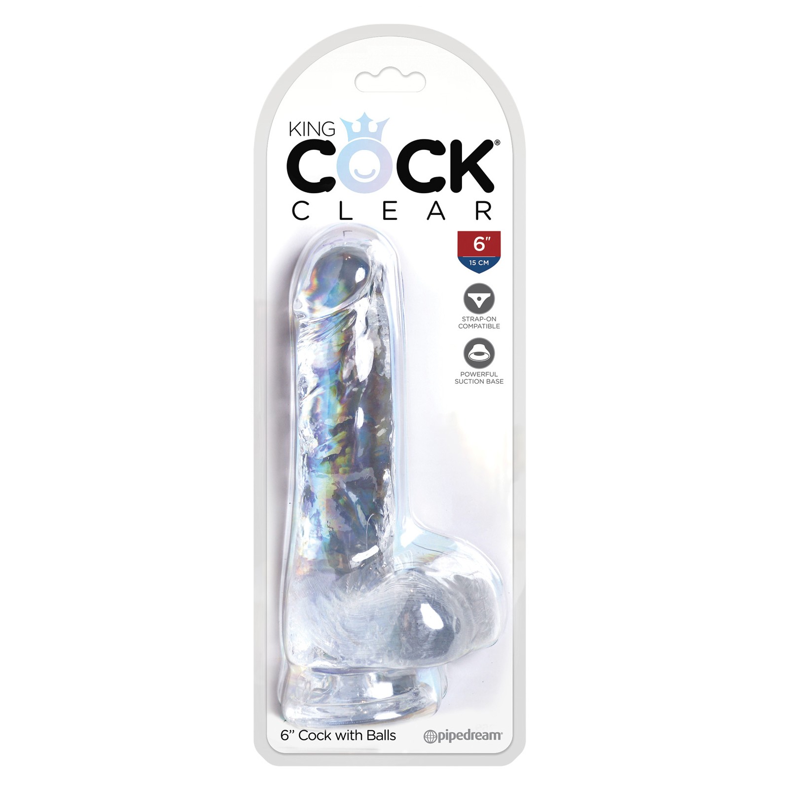 King Cock Clear 6" Cock w/Balls