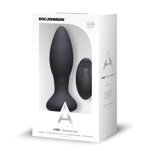 A Play Rechargeable Silicone Anal Plug with Remote - Ultimate Pleasure