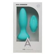 A Play Rechargeable Anal Plug with Remote Teal