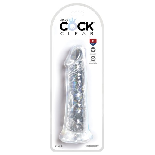 King Cock Dildo Transparente de 8"