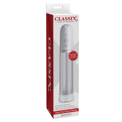 Classix Auto Vac Power Pump Blanco para Erecciones Mejoradas