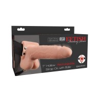 Fetish Fantasy 7" Hollow Rechargeable Strap On for Ultimate Pleasure