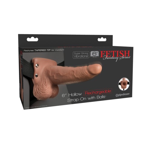 Fetish Fantasy Hollow Rechargeable Strap-On Tan