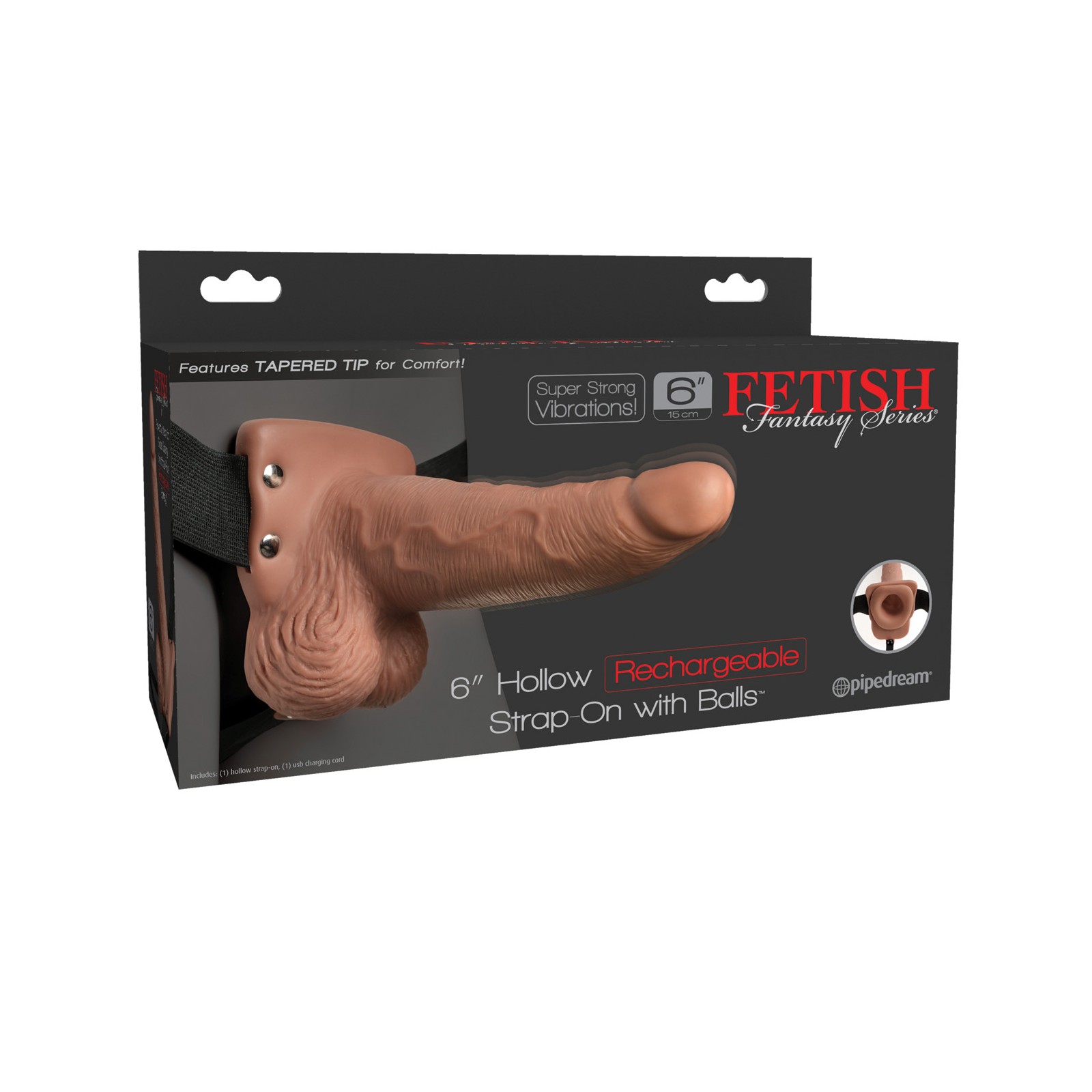 Fetish Fantasy Hollow Rechargeable Strap-On Tan