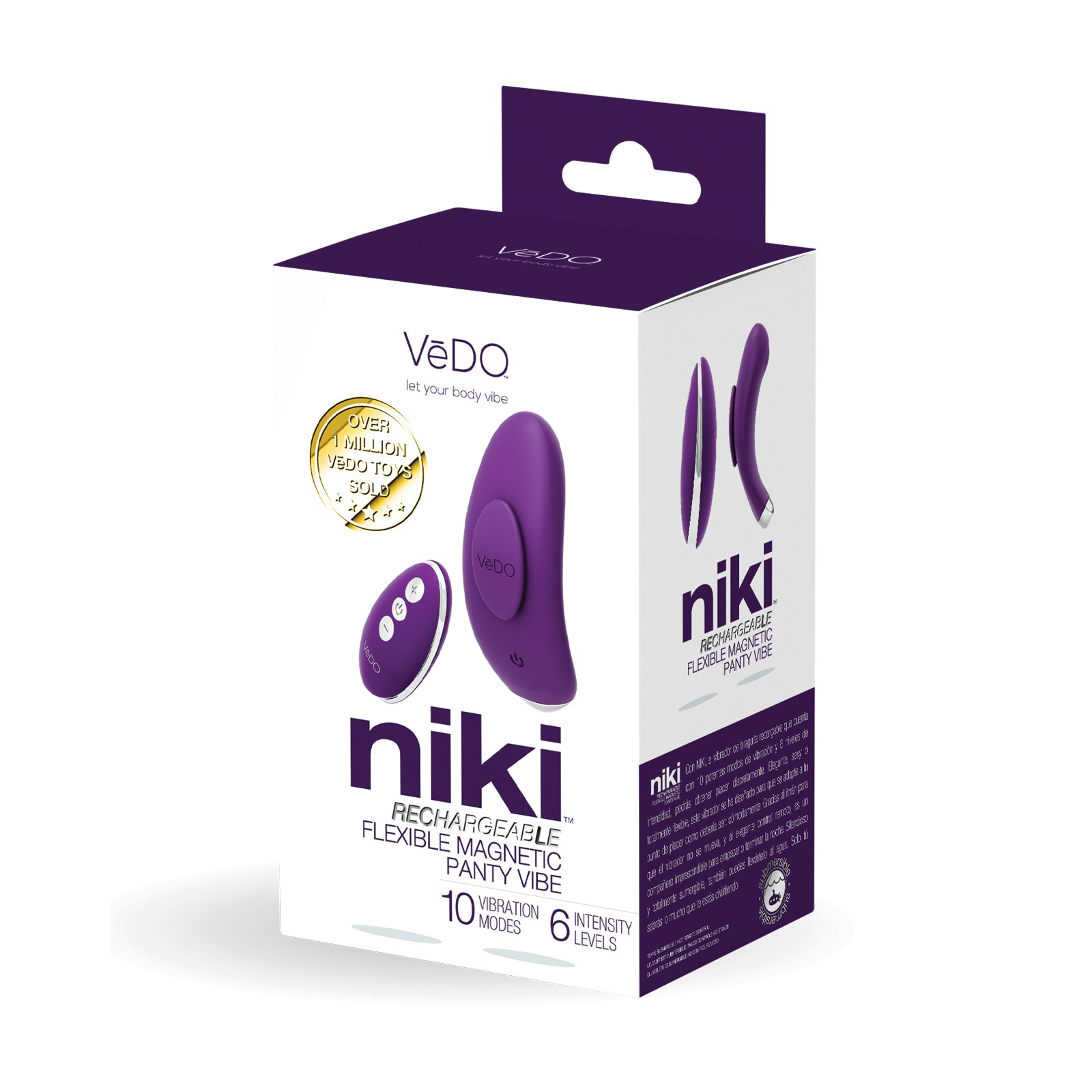 VeDO Niki Vibrador de Cachetero Recargable - Púrpura Profundo