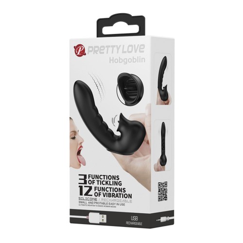 Vibrador de Dedo Suculento Pretty Love Hobgoblin Negro