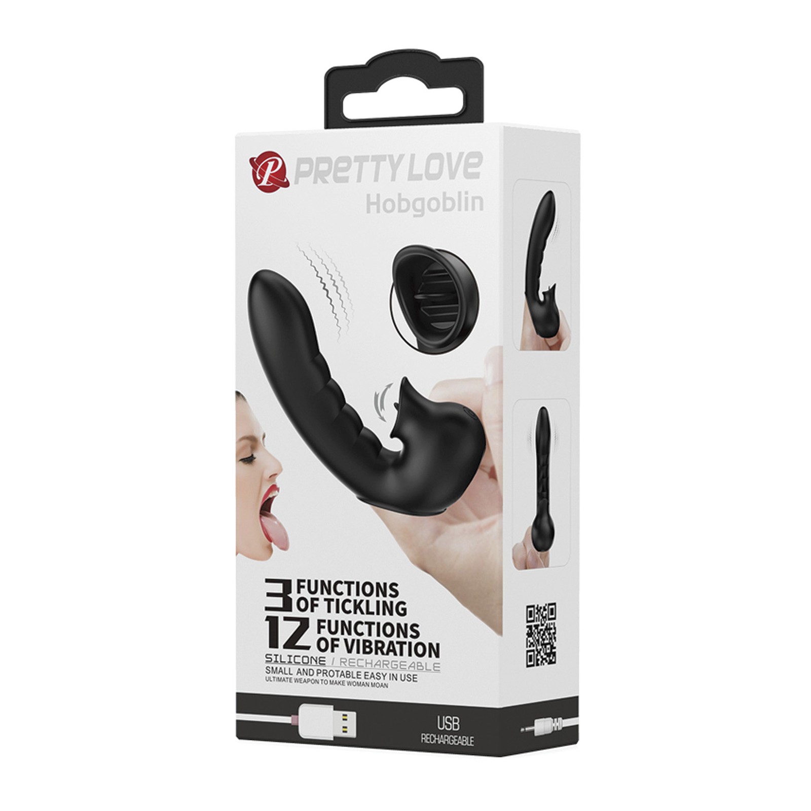 Vibrador de Dedo Suculento Pretty Love Hobgoblin Negro