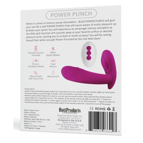 Vibrador Bliss Power Punch para Estimulación Intensa