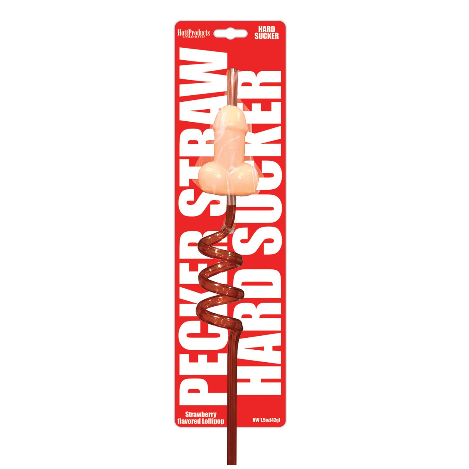 Strawberry Candy Pecker Straws - Fun Party Accessory