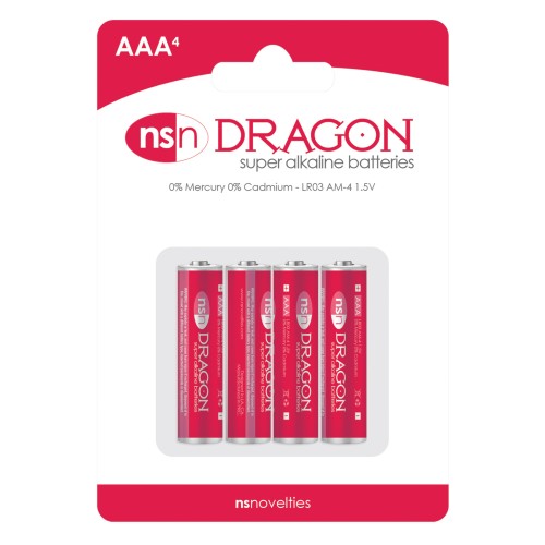 Dragon Alkaline Batteries AAA Pack of 4