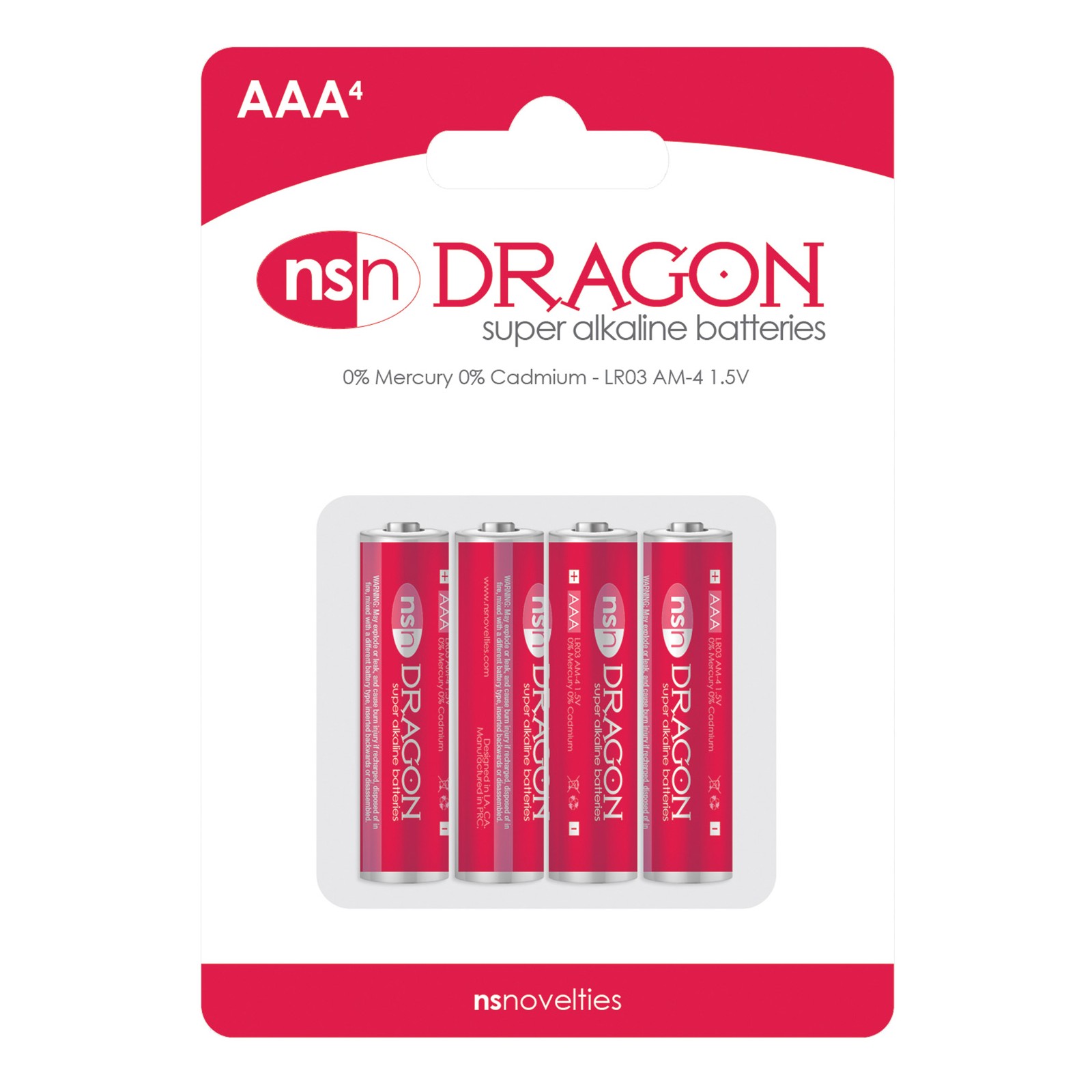 Dragon Alkaline Batteries AAA Pack of 4