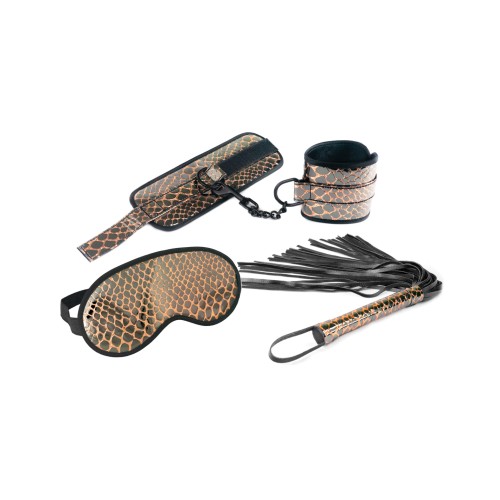 Spartacus Faux Leather Bondage Kit - Gold