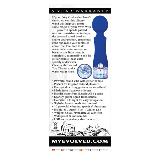 Evolved Dazzle Rechargeable Wand Blue