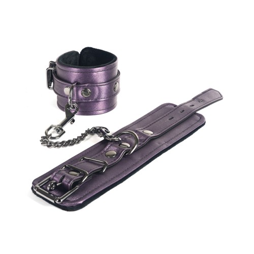 Galaxy Legend Faux Leather Wrist Restraints - Purple