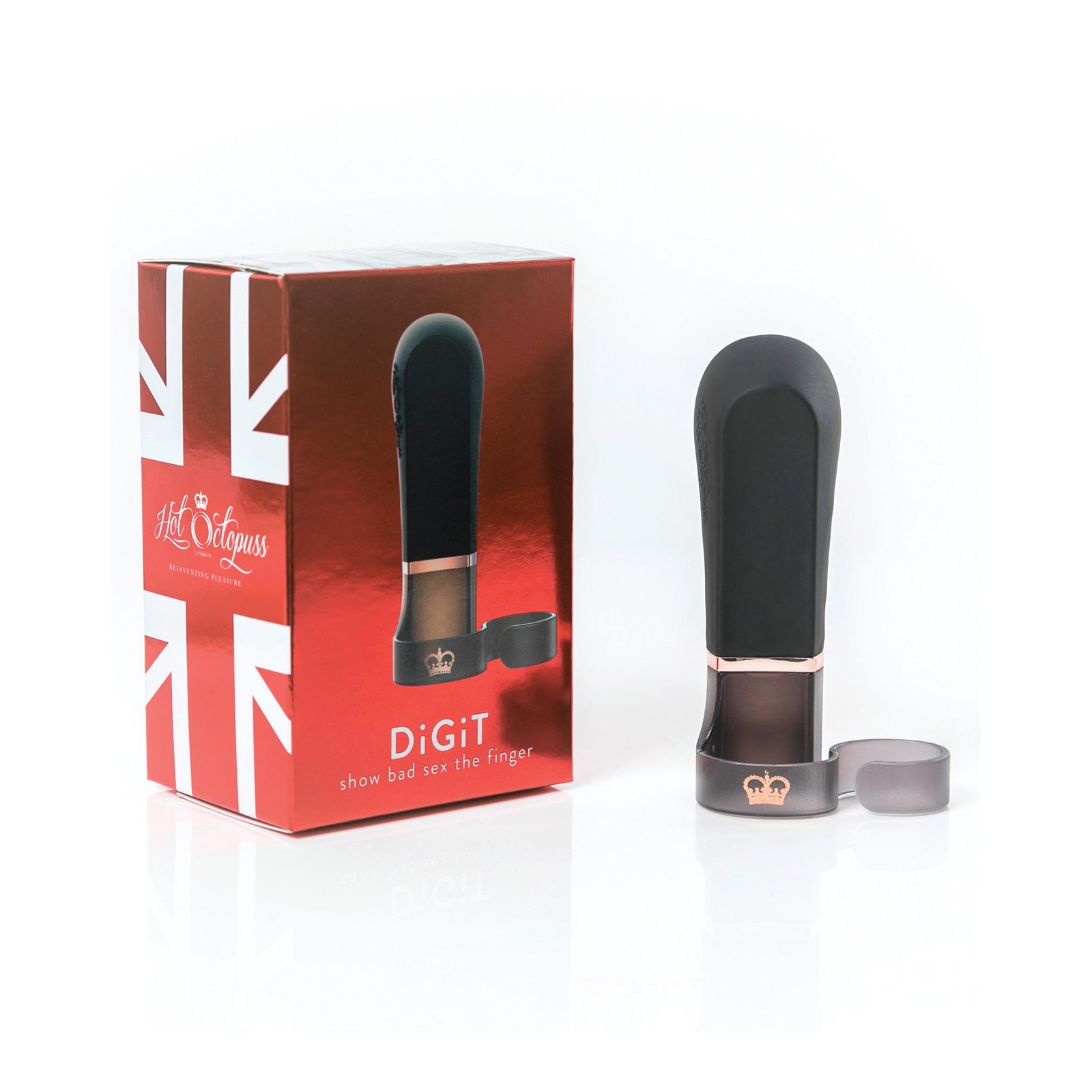 Vibrador de Dedo Hot Octopuss Digit Negro - Vibraciones Potentes