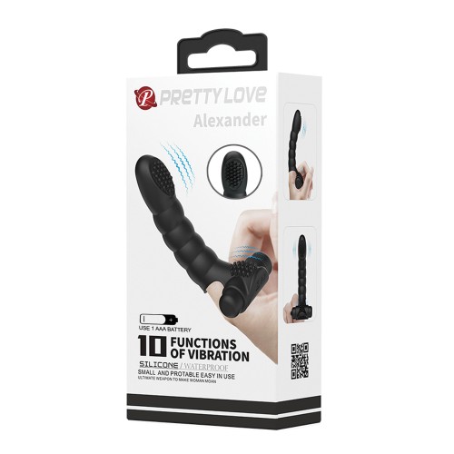 Vibrador de Dedo Pretty Love Alexander - Negro