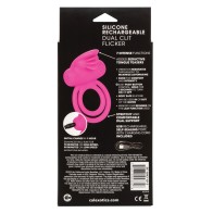 Rechargeable Dual Clit Flicker Enhancer in Pink for Pleasure