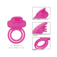 Anillo Dual Estimulador Clitorial Recargable en Rosa para Placer