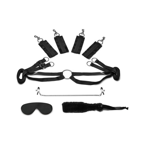 Fuzzy Lovers Bedspreader Set for Playful Bondage