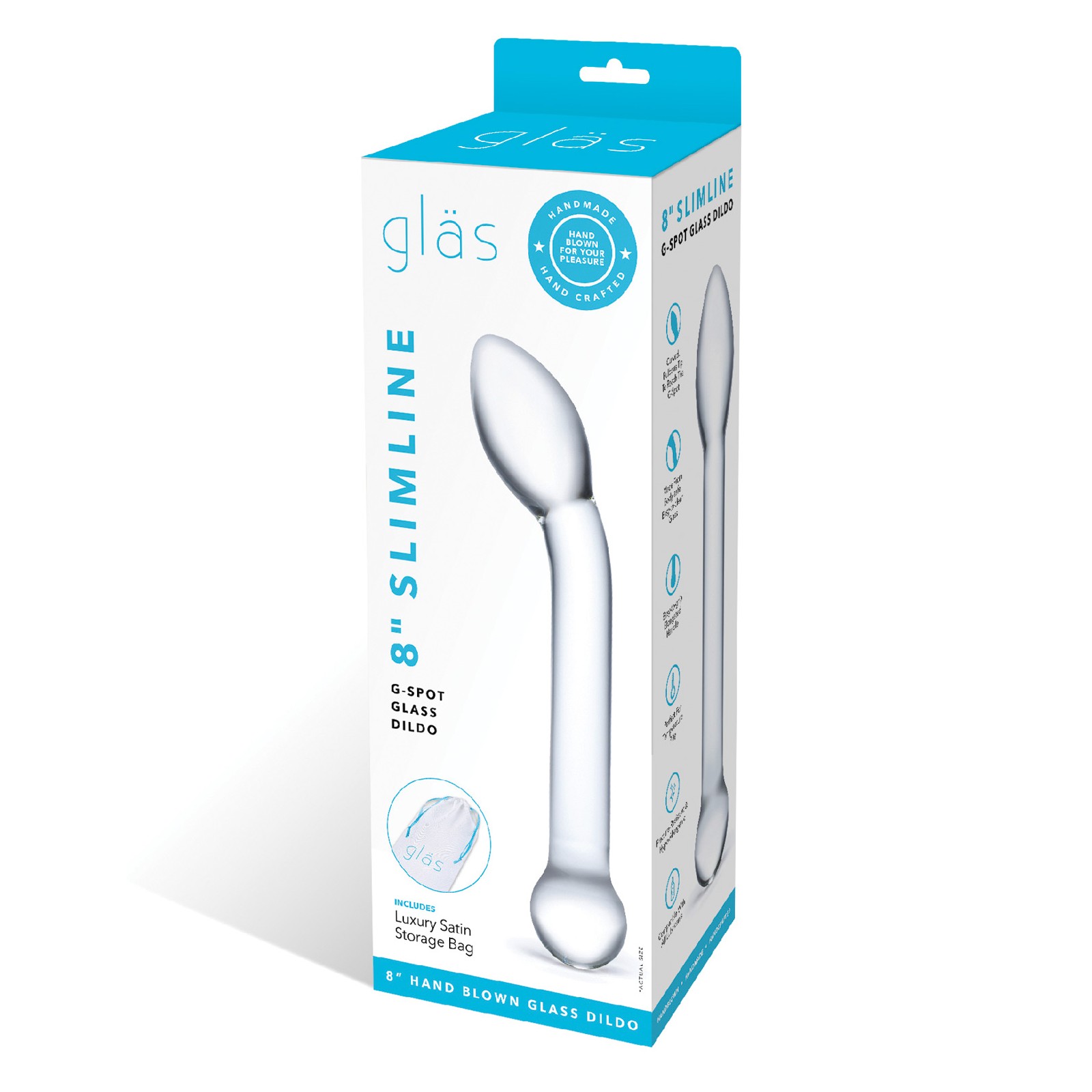 Dildo de Vidrio Slimline para el Punto G - Estimulación Suprema