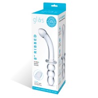 Dildo de Vidrio Ribeteado para G-Spot de 8"