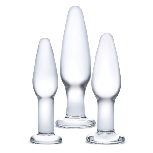 Glas 3 pc Glass Anal Training Kit for Progressive Pleasure