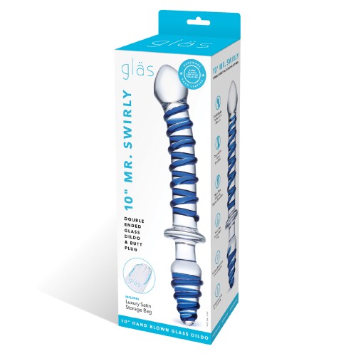 Glas 10 Mr. Swirly Dildo y Plug Anal