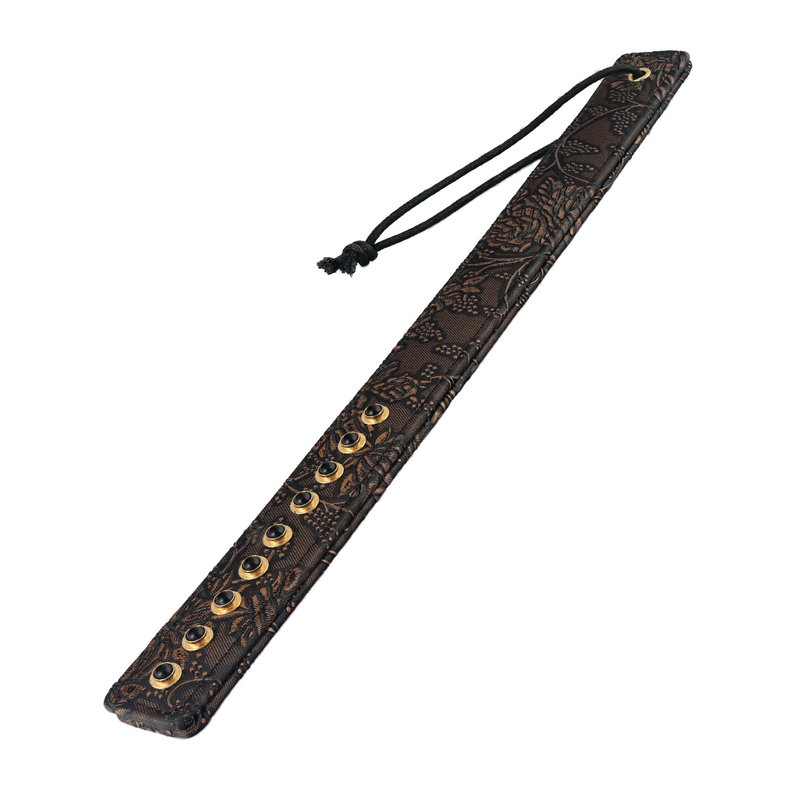 Spartacus Paddle with Gems - Brown Floral Print