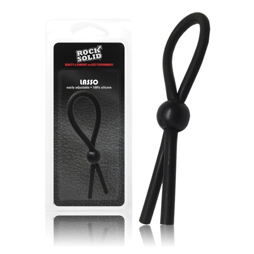 Rock Solid Lasso Single Adjustable Lock - Black Silicone