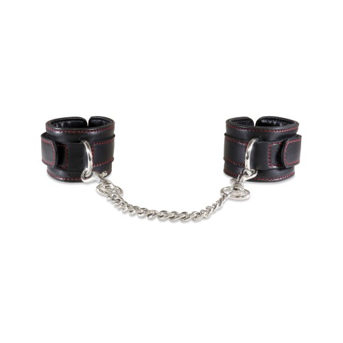 Sultra Lambskin Handcuffs with Chain - Black