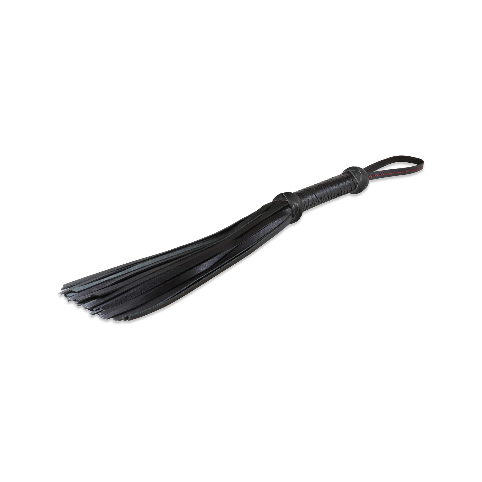 Flogger Sultra 16" de Cuero de Cordero con Agarre - Negro