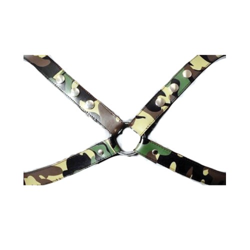 Sensual Sin Camouflage Leather X Harness