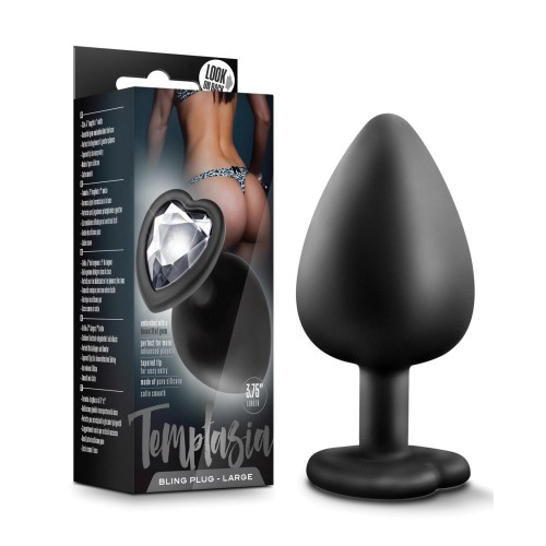 Plug Temptasia Bling con Piedra Grande - Negro