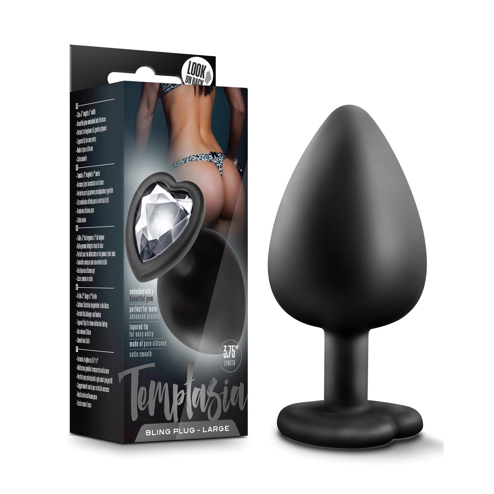 Plug Temptasia Bling con Piedra Grande - Negro