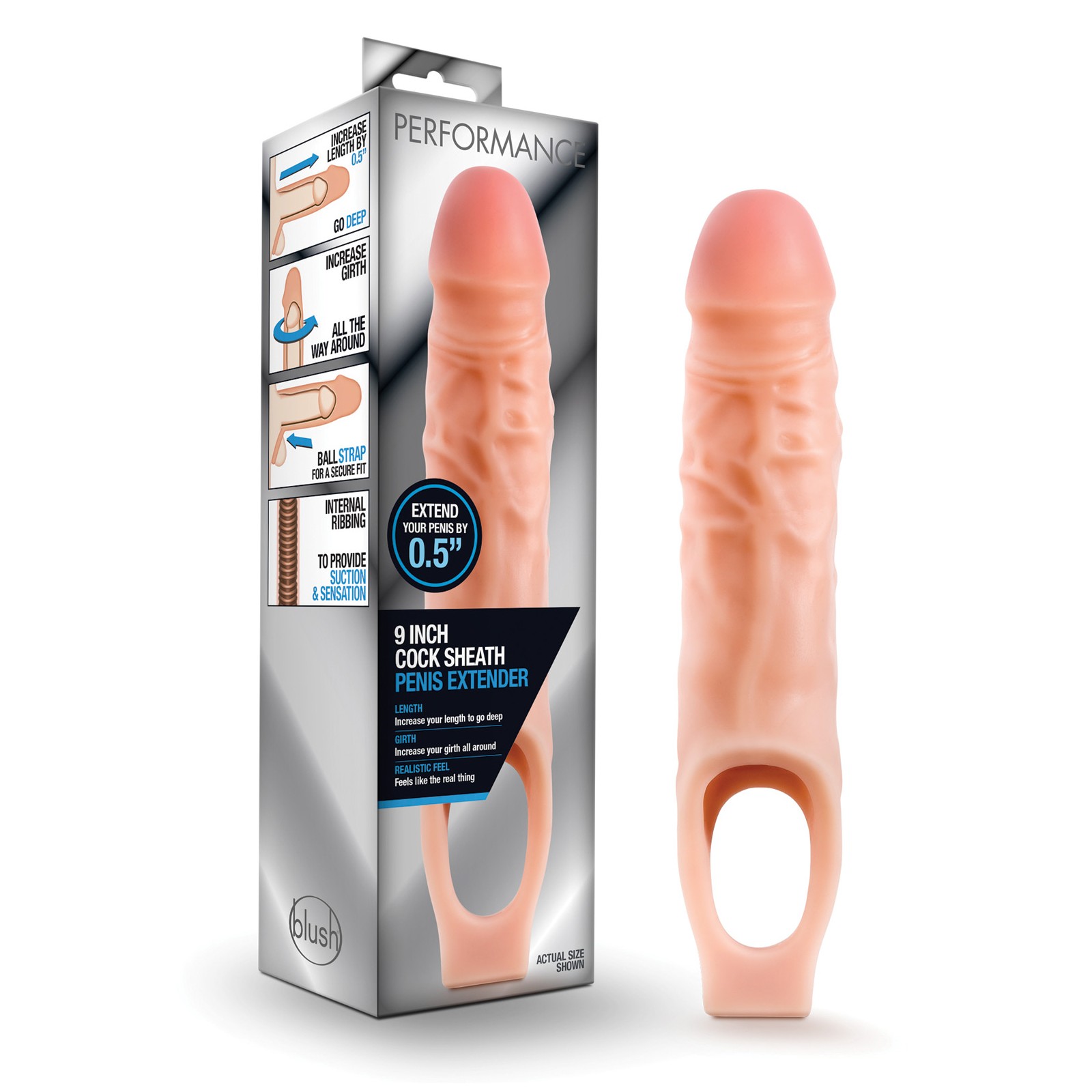 Extensor de Pene Blush Performance de 9 Pulgadas