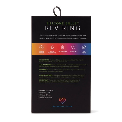 Nu Sensuelle Rev Silicone Bullet Ring for Enhanced Pleasure