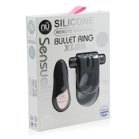 Nu Sensuelle Silicone Remote Control Bullet Ring - Black