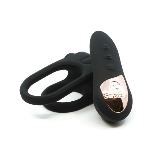 Nu Sensuelle Silicone Remote Control Bullet Ring - Black