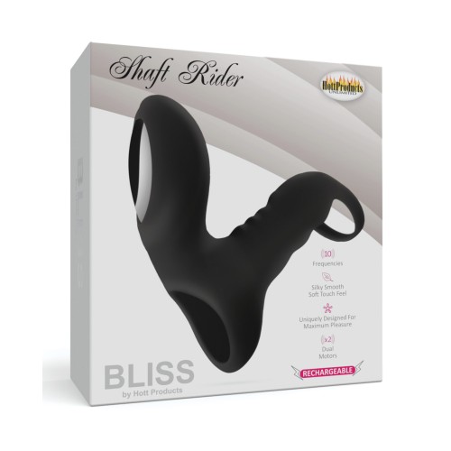 Anillo Vibrador Bliss Shaft Rider para Placer Máximo en Pareja