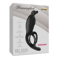 Bliss Hummingbird Vibrating Cock Ring Black