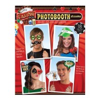 Kit de Accesorios para Photo Booth Casino 18 Piezas