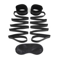 Lux Fetish Bed Strap Restraint System - 2 Pc Set