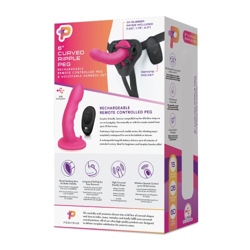 Pegasus 6 Pulgadas Vibrador Ripple Recargable Rosa