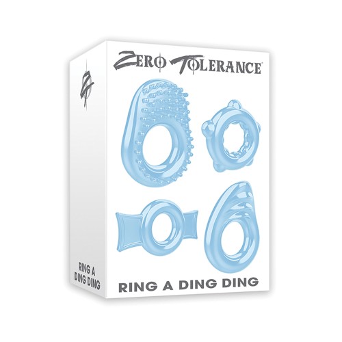 Set de 4 Anillos para el Pene Zero Tolerance Azul