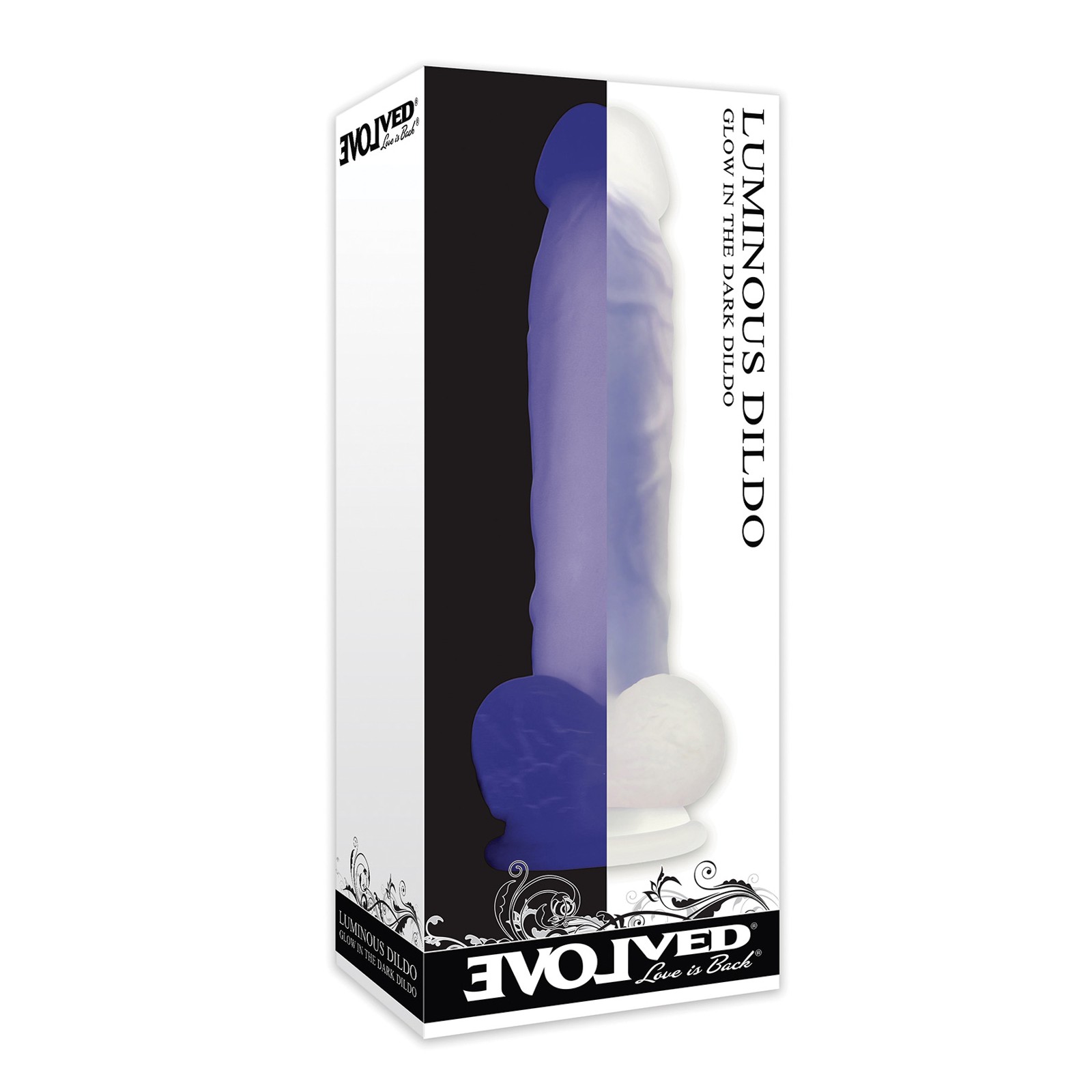 Dildo Luminiscente No Vibrador - Púrpura