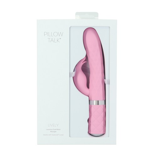 Pillow Talk Lively Dual Motor Vibrator Pink