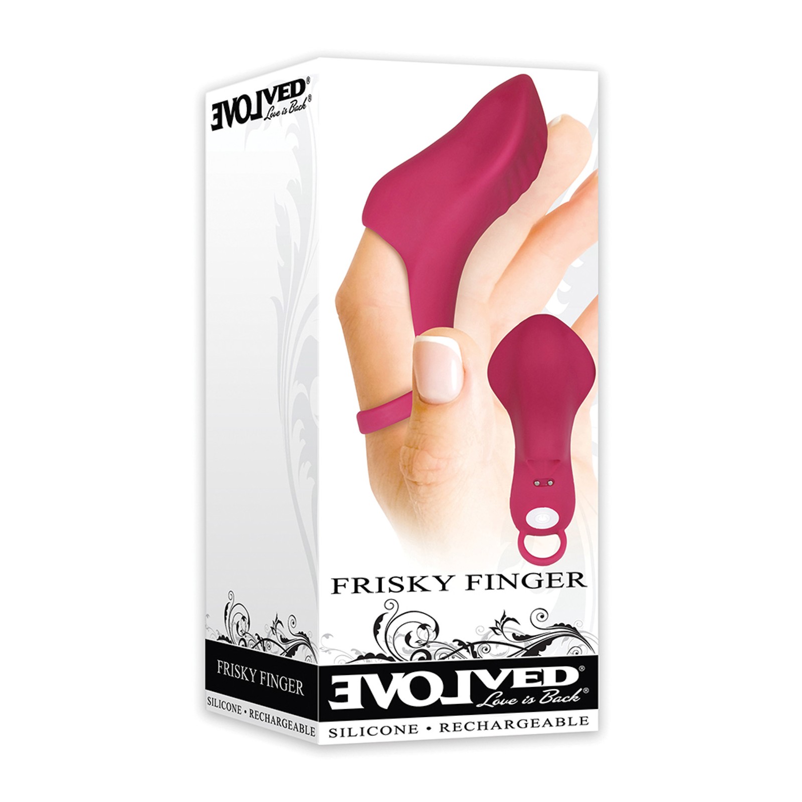 Evolved Frisky Finger Vibrador Recargable Burdeos