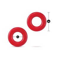 Blush Stay Hard Donut Rings Red Pack of 2