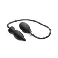 Master Series Dark Inflator Inflatable Anal Plug - Black